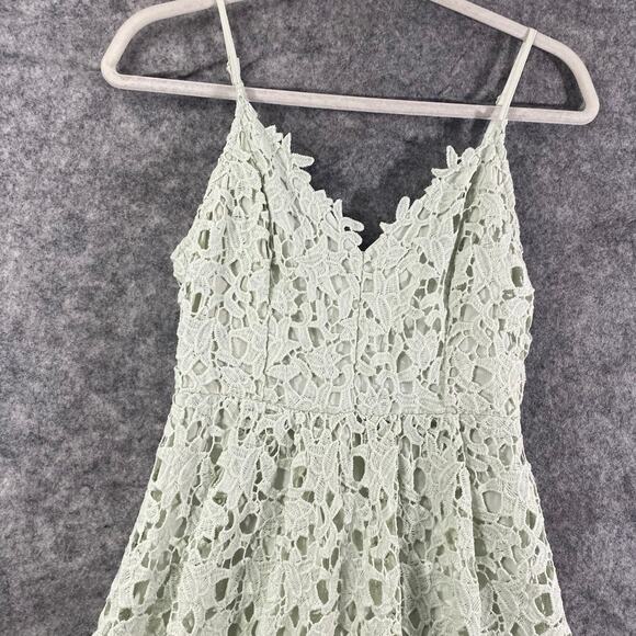 ASTR The Label Midi Dress Small Mint Green Lace A-Line Cocktail - Picture 7 of 16